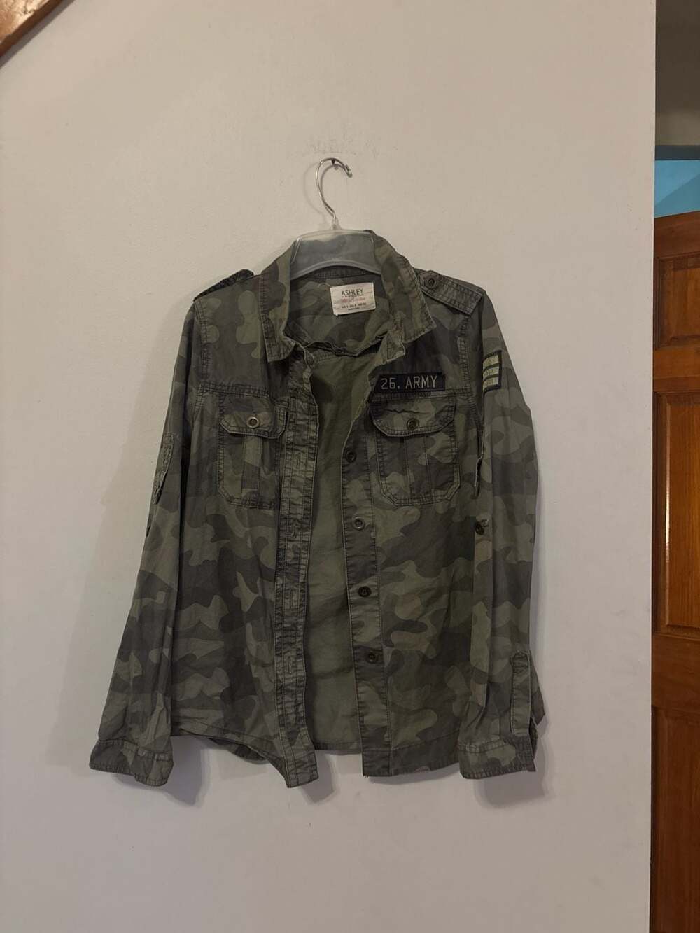 Ashley by 26 International Utility Collection Camo Army Jacket S